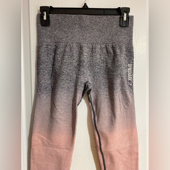 Gymshark Ombré Athleisure Pink & Grey Cute Workout Activewear Leggings O/S - Picture 5 of 9